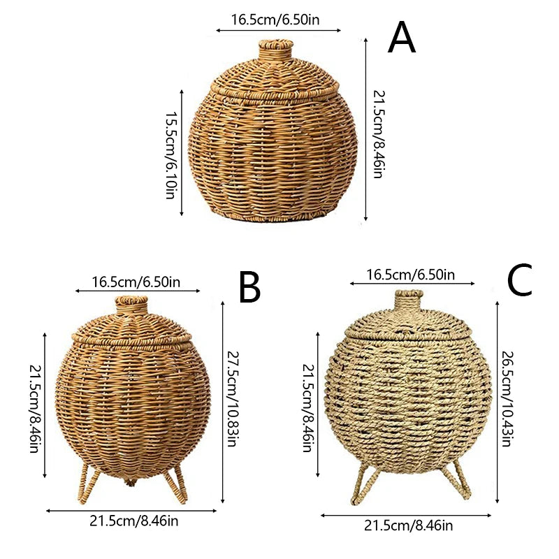 cestas de armazenamento  decorativa feitas à mão planta flor diversos