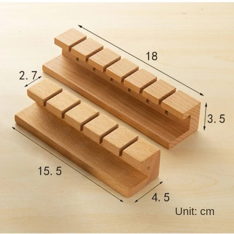 Organizador de cabo USB de mesa fixador de cabo de madeira sólida